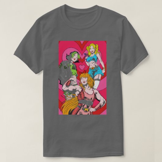 Powerpuff WOMEN女の子パワーパフ2000s漫画 Tシャツ (デザイン正面)