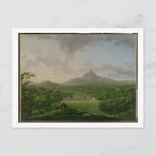 Powerscourt、ウィックロー県のビュー、c.1760-2 (油) ポストカード (正面)