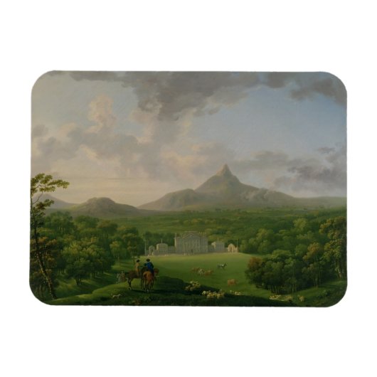 Powerscourt、ウィックロー県のビュー、c.1760-2 (油) マグネット (横)