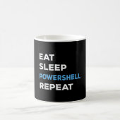 Powershell食べリプートのスリープ – 男性の女性 コーヒーマグカップ (中央)