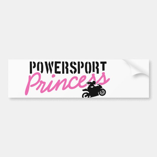 Powersportのプリンセスのバンパーステッカー バンパーステッカー (正面)