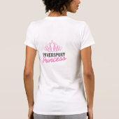 PowersportのプリンセスのWheelieの女の子USGPのmotoのTシャツ Tシャツ (裏面)