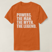 PowersPowersファミリ名Powers姓Powers Powers Tシャツ (デザイン正面)