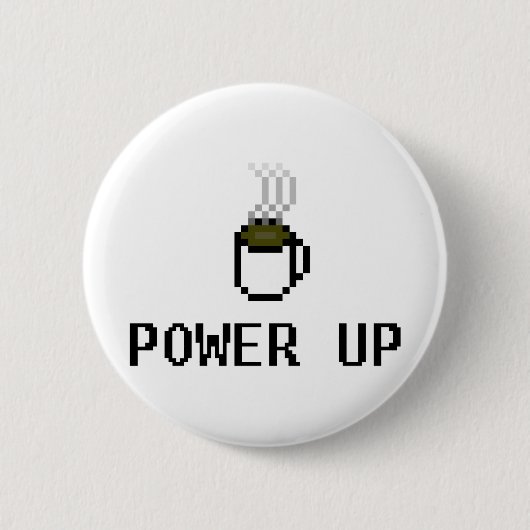 powerup 缶バッジ (正面)