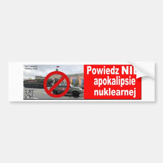 Powiedz NIE nuklearnej apokalipsie バンパーステッカー (正面)