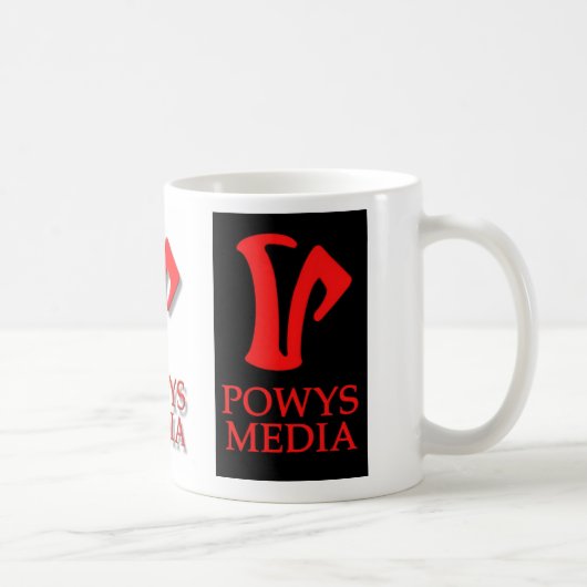 Powys媒体のマグ(3ロゴ) コーヒーマグカップ (右)