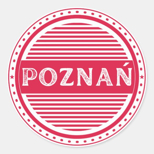 Poznan City Pride Emblem – Polish Identity ラウンドシール (正面)