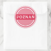 Poznan City Pride Emblem – Polish Identity ラウンドシール (バッグ)