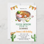 Pozole Birthday party Invitation 招待状 (正面)