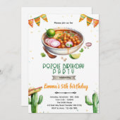 Pozole Birthday party Invitation 招待状 (正面/裏面)