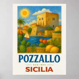 Pozzallo Sicilia featuring La Torre Cabrera ポスター