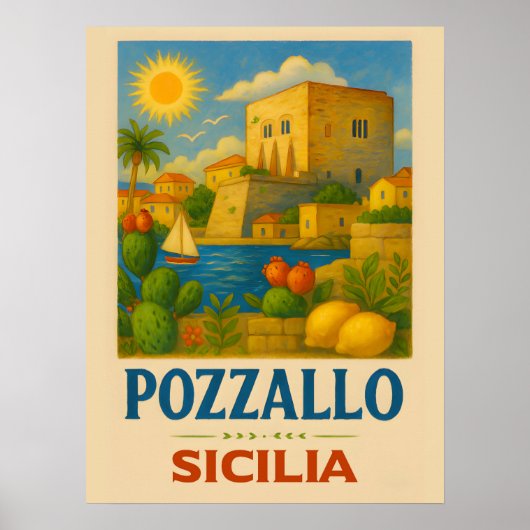 Pozzallo Sicilia featuring La Torre Cabrera ポスター (正面)