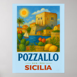 Pozzallo Sicilia featuring La Torre Cabrera ポスター