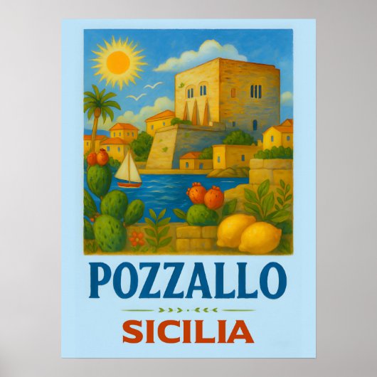 Pozzallo Sicilia featuring La Torre Cabrera ポスター (正面)