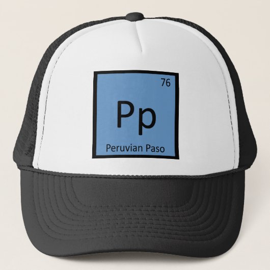 Pp - ペルビアンパソ 化学元素記号Tシャツ キャップ (正面)