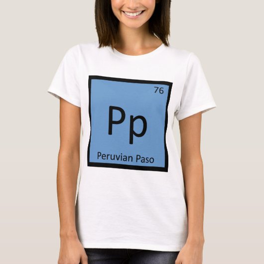 Pp - ペルーのパソの化学元素記号Tシャツ Tシャツ (正面)