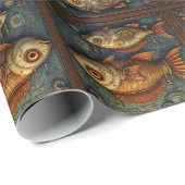 PP 572 Steampunk Fishes 1 of 3 ラッピングペーパー (ロールコーナー)
