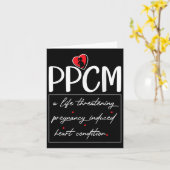 PPCM 生命を脅かす妊娠誘発性心臓疾患 カード (黄色い花)