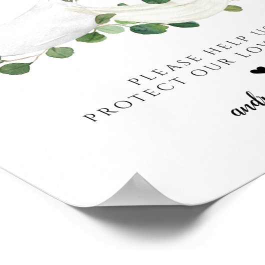 PPEマスク結婚ソーシャル配水カラー ポスター (角)