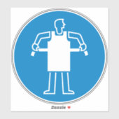 PPE使用エプロン危険度シンボルラベル シール (シート)