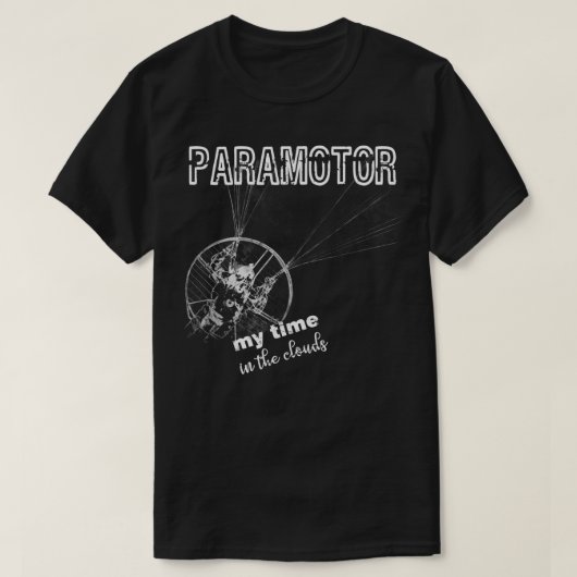 PPGパラモトリング及びパラグライダー Tシャツ (デザイン正面)