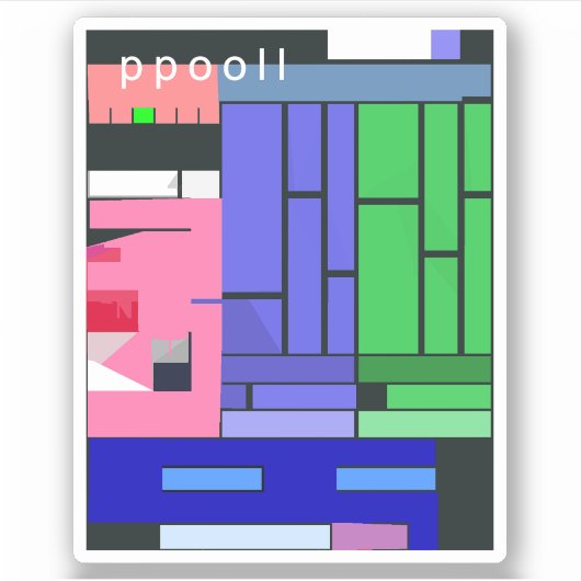 ppooll / flop@ステッカー シール (正面)