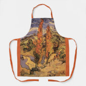 Ppoplars on Road Through Hills by Vincent van ゴッホ エプロン (正面)