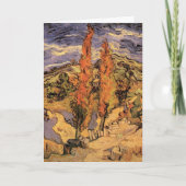 Ppoplars on Road Through Hills by Vincent van ゴッホ カード (正面)