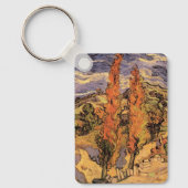 Ppoplars on Road Through Hills by Vincent van ゴッホ キーホルダー (正面)