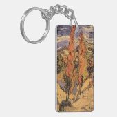 Ppoplars on Road Through Hills by Vincent van ゴッホ キーホルダー (正面左)