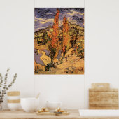 Ppoplars on Road Through Hills by Vincent van ゴッホ ポスター (キッチン)