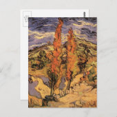 Ppoplars on Road Through Hills by Vincent van ゴッホ ポストカード (正面/裏面)