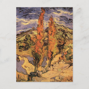Ppoplars on Road Through Hills by Vincent van ゴッホ ポストカード