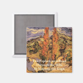 Ppoplars on Road Through Hills by Vincent van ゴッホ マグネット (正面/裏面)