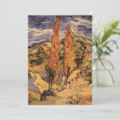 Ppoplars on Road Through Hills by Vincent van ゴッホ 招待状 (スタンド正面)