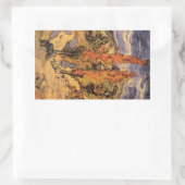 Ppoplars on Road Through Hills by Vincent van ゴッホ 長方形シール (バッグ)