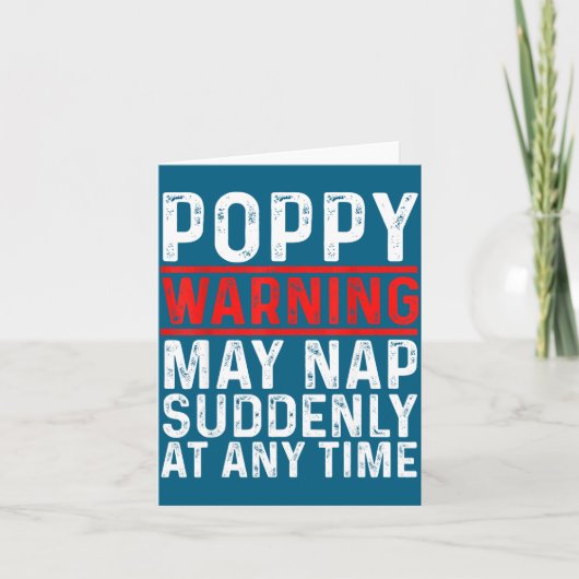 Ppy Warning May Nap Suddenly At Any Time For Grand カード (正面)