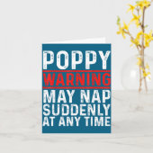 Ppy Warning May Nap Suddenly At Any Time For Grand カード (黄色い花)