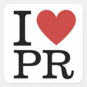 PRが❤️大好き – PR部門または会社 – ステッカー (正面)