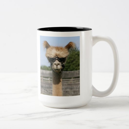 PRのアルパカのマグの頭部 ツートーンマグカップ (右)