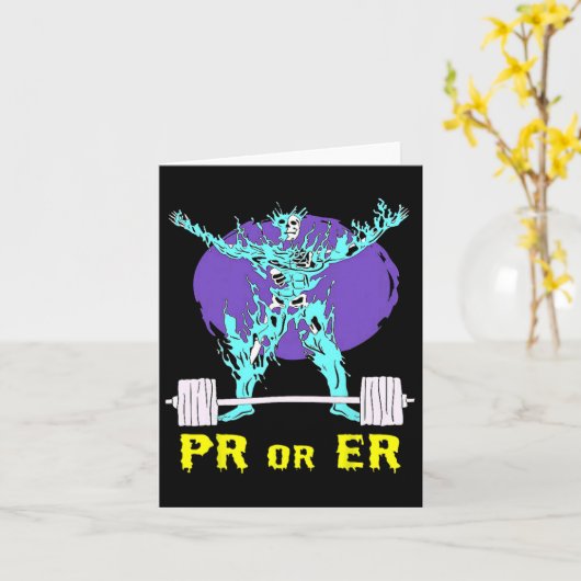 PrまたはErジム重量挙げボディビルムスクレブイル カード (黄色い花)