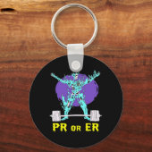 PrまたはErジム重量挙げボディビルムスクレブイル キーホルダー (正面)