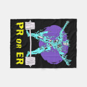 PrまたはErジム重量挙げボディビルムスクレブイル フリースブランケット (正面(横))