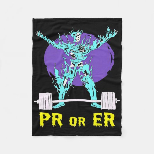 PrまたはErジム重量挙げボディビルムスクレブイル フリースブランケット (正面)