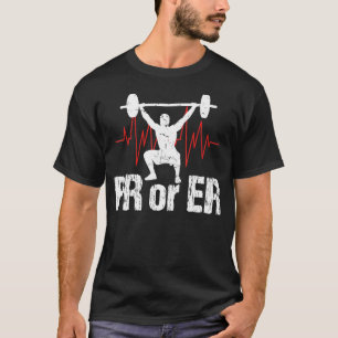 PRまたはERボディビル重量挙げアパレルビンタグ Tシャツ