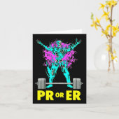 PrまたはEr重量挙げボディビルトレーニング筋肉 カード (黄色い花)