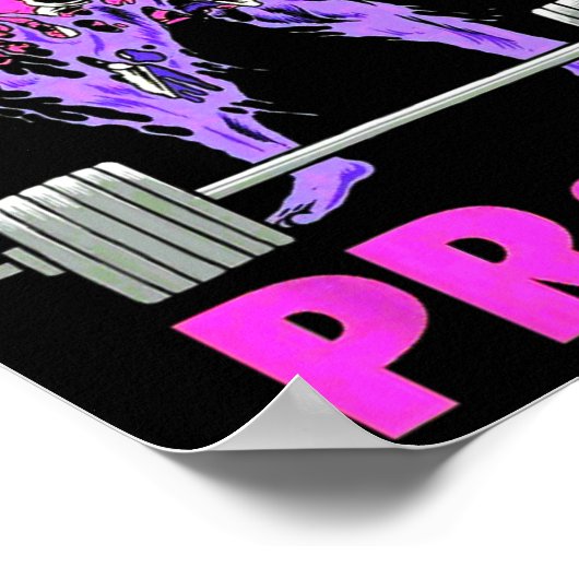 PrまたはEr重量挙げボディビルフィットネスジムWo ポスター (角)