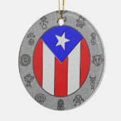 PRフラグとペトログリフ セラミックオーナメント (左)