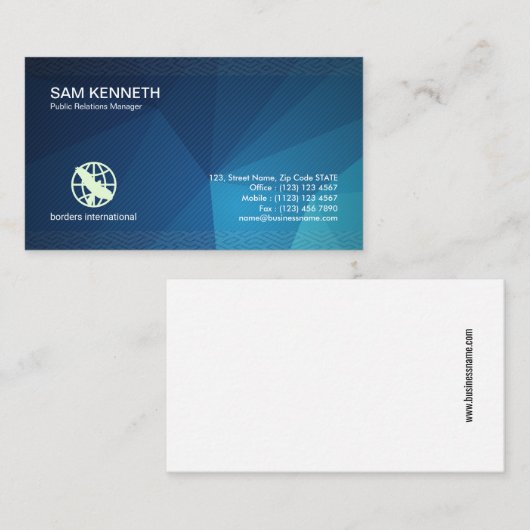 PR活動の素晴らしく幾何学的な名刺 名刺 (正面/裏面)