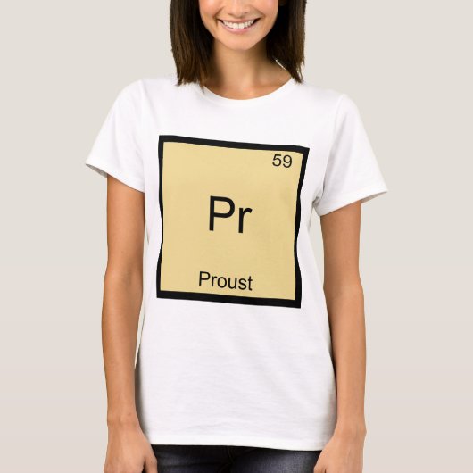 Pr - Proust おもしろい Chemistry Element Symbol T-Shirt Tシャツ (正面)